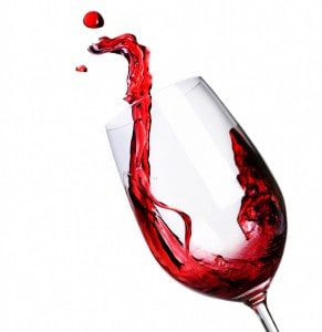 Rødvin i glas