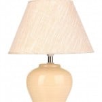 Standerlampe i beige farve